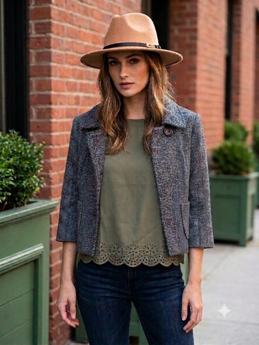 Country Chic Outfit Jacket & Blouse